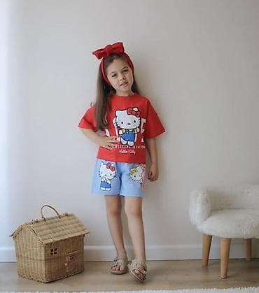 usaq ayaqqabıları: Uşaq geyim dəsti – Hello Kitty çaplı - İki hissədən ibarət dəst — 1