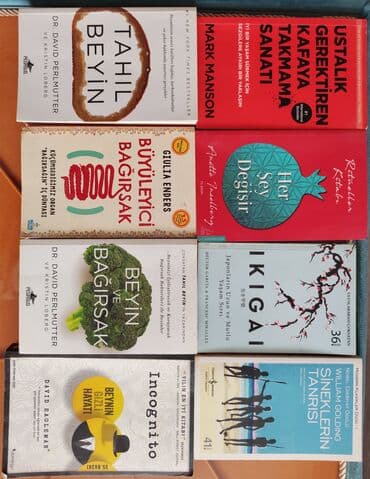 Məhsul: Kitab dəsti (9 ədəd, müxtəlif müəlliflər və mövzular) Dəstdə