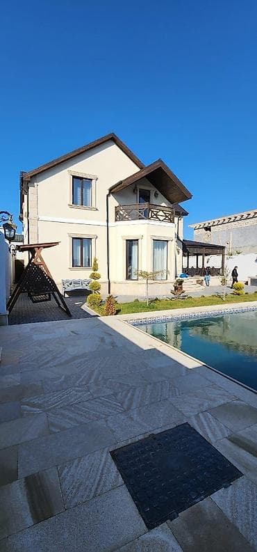 baseynli kiraye evler: İki mərtəbəli həyət evi – geniş baxçalı və hovuzlu - Layihə: mansard — 8