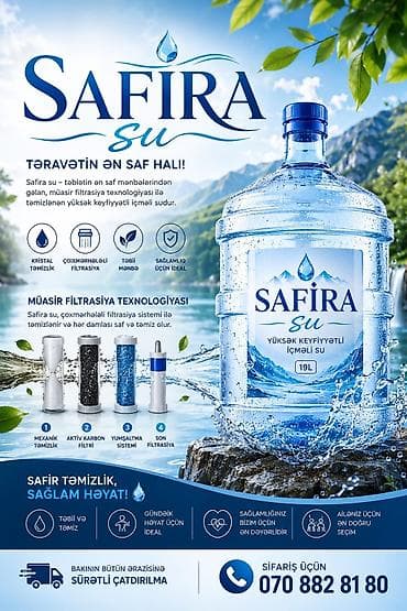 temiz bal: 💧 Safira Su 19 LT içməli su – 3.50 qəpik ✅ Təmiz və keyfiyyətli — 7