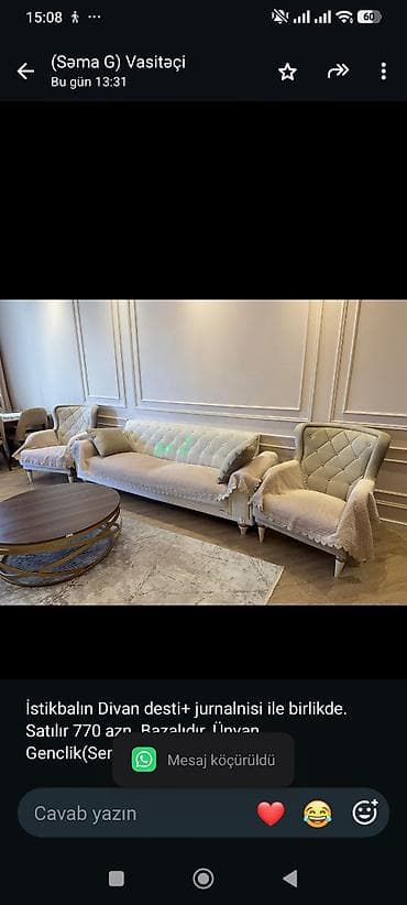 İstikbalın Divan desti+ jurnalnisi ile birlikde. Satılır 770 azn — 1