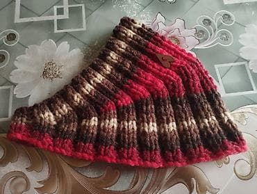 etir parfum: Qışlıq əl işi dəst – toxunma şapka və boyunluq - Model: 2 parçalı — 3