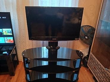 samsung tv ölçüleri: Düz TV altlığı, Polkalı, Şüşəli — 1