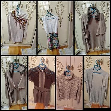 Qadın geyim dəsti – müxtəlif modellər - Açıq bej rəngdə oversize