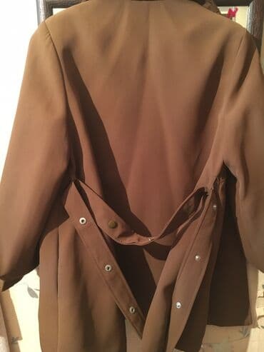 uzun pencekler: Qəhvəyi rəngdə qadın pencey Minimalist dizaynlı, düz kəsim, klassik — 2