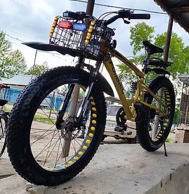 velesiped: Fatbike dağ velosipedi. 26 4x – tam avadanlıqlı, işıqlarla və səbətlə — 1