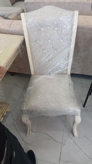 stol ev ucun: Mətbəx üçün, Yeni, Qatlanmayan, rəng - Ağ Stul — 5