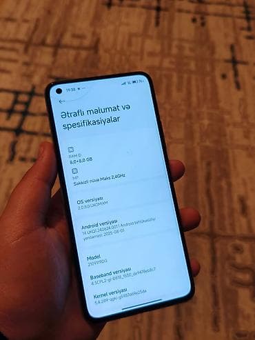 xioami mi 11 lite: Xiaomi 11 Lite, 256 GB, rəng - Ağ, 
 Barmaq izi — 5