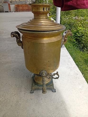 kohnə samavar: Qədim samovar, 1880 il, Mis, Vəziyyəti: Yaxşı — 2