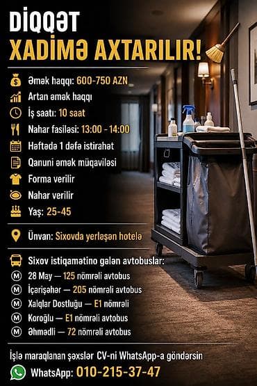 evdə utu işi: Xadimə tələb olunur, Aylıq ödəniş, 30-45 yaş, 1 ildən az təcrübə — 1