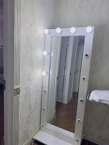 Güzgü Döşəmə üstü, Düzbucaqlı, Makiyaj üçün, Arxa işıqlı — 2