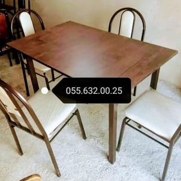 metbex masa ve oturacaqlar: Квадратный стол, Для кухни, Для гостиной, Для прихожей, 4 персоны, Нераскладной, Украина, Гарантия 3 года — 17