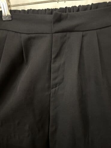 Qara klassik ətək-şalvar (culotte üslubunda) - Rəng: tünd qara -