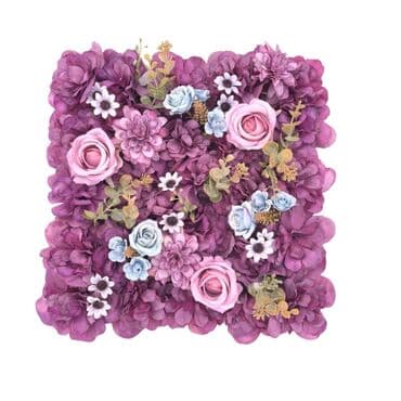 Dekorativ süni gül paneli – kvadrat modul - Dizayn: sıx çiçək