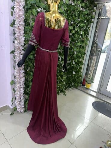 rus qızılı qiymeti: Bənövşəyi-bordo rəngli ziyafət donu. - Model: A-kesimli, ətəyi — 5