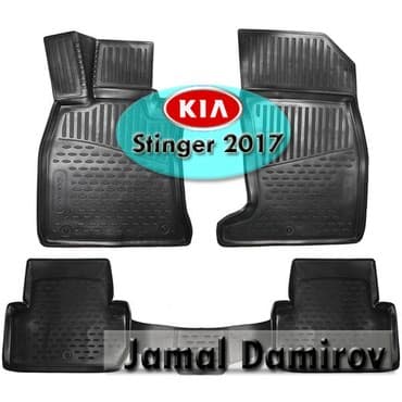 антискользящие коврики: Kia Stinger 2017 üçün poliuretan ayaqaltilar. Полиуретановые коврики — 1