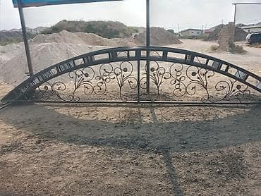 Dəmir dekorativ darvaza - Material: qalın metal profillər və döymə lalafo.az -da Dəmir dekorativ darvaza - Material: qalın metal profillər və döymə