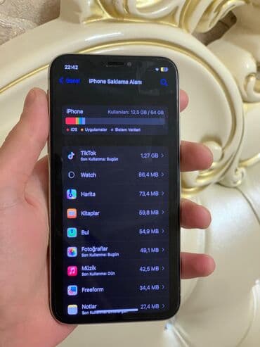 телефон fly фонарик: IPhone X, 64 GB, Ağ, Face ID — 3