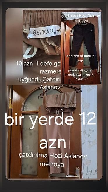 Şalvar, L, rəng - Qara — 1