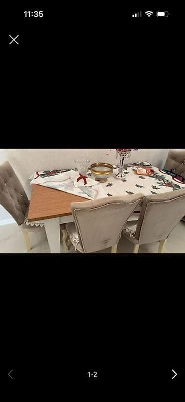 Mebel dəsti – qonaq otağı üçün - Kreslo: Yumşaq parça üzlüklü — 3