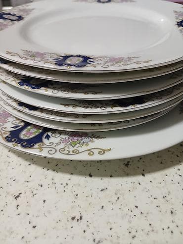 parda: Boşqablar, 6 ədədli dəst, rəng - Ağ — 1