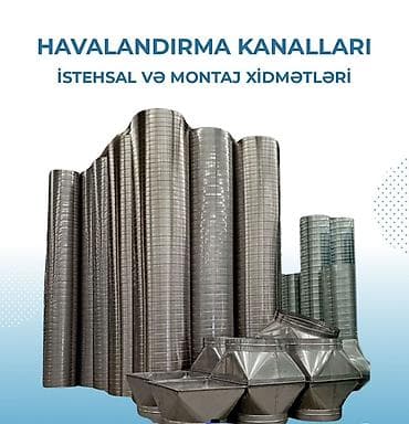 Havalandırma kanalları – istehsal və montaj xidməti - Dairəvi və