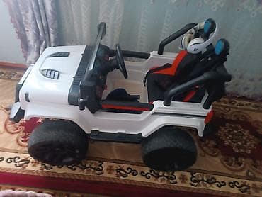 wrangler jeep: Uşaq elektro-mobil – Jeep tərzində off-road model - Korpus: ağ rəng — 3
