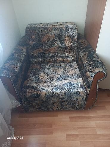 Мебель: Б/у, Кресло-кровать, Ткань — 2