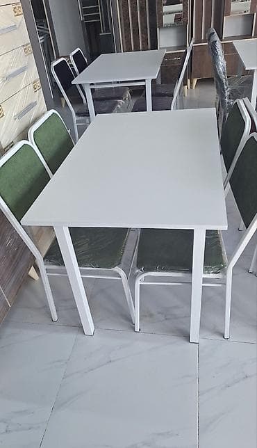 Mətbəx üçün, Yeni, Açılmayan, Dördbucaq masa, 4 stul
