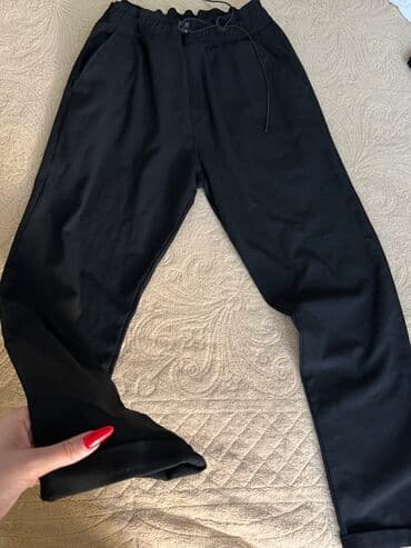 зеленые мужские спортивные костюмы: Qara rahat şalvar - Stil: gündəlik/idlolok, sadə və minimal dizayn - — 3