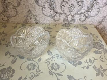 Tort və şiriniyyat qabları: Хрустальная посуда для салатов — 2
