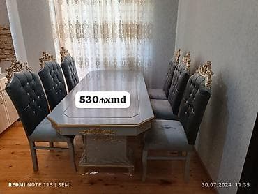 ustol ustul: 📝 Tumbali masa desti 📝Stullar meşe ağacı 📝Masa 1*2olcu 📝Masa mdf — 1