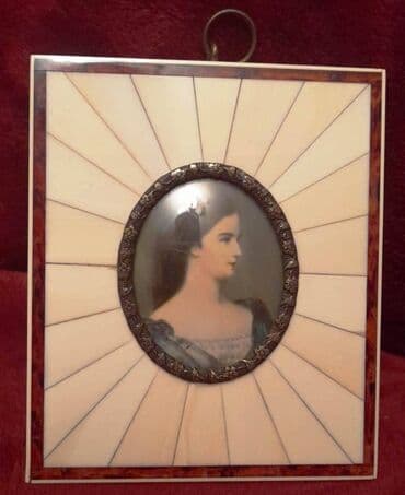 Fil sümüyü üzərində antik miniatür, 1870-1900-cü illər arasında