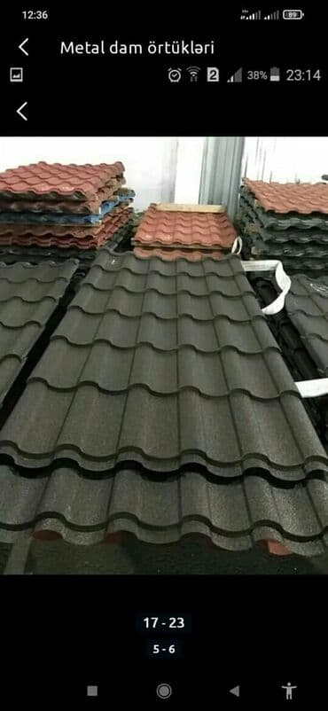 çerepitsa qiymətləri: Dam örtyünün satşi isdelen ölcye keslir her renk var bir maşa zavoda — 5