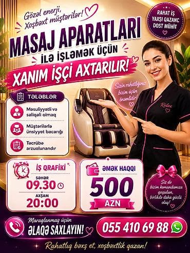 Rahat iş • Yaxşı qazanc • Dost mühit TƏLƏBLƏR Məsuliyyətli və — 1