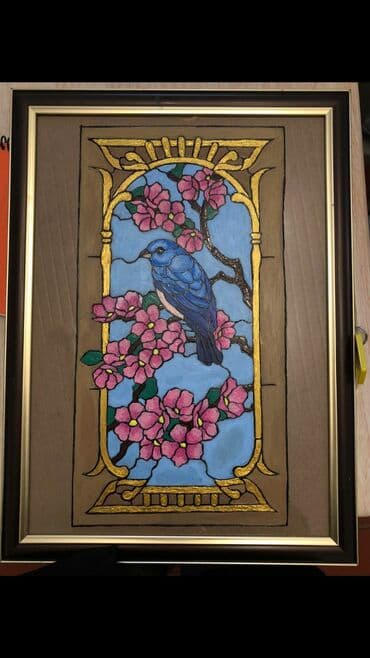 quba sekilleri: Şüşə üzərində istənilən təsvirlər çəkilir. Yeni il mövzulu — 4