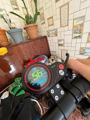 Elektrik skuter – güclü ikili amortizatorlu, iri protektorlu off-road — 4