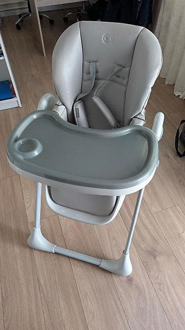 Uşaq dünyası: Kinderkraft uşaq yemək stulu – boz rəng - Geniş və çıxarılan süfrə — 2