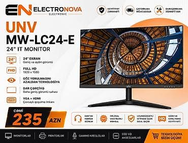 🔥 UNV MW-LC24-E 24” IT Monitor – Keyfiyyətli görüntü, sərfəli qiymət!