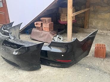 bufer usdasi: BMW E60 üçün ön və arxa bamper seti - Orijinal tip qara bamperlər (ön — 1