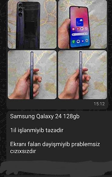 samsung 200 azn: Samsung Galaxy A24 4G, 128 GB, rəng - Qara, Barmaq izi, İki sim kartlı, Face ID — 1