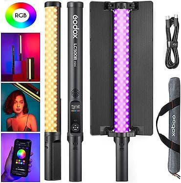 sur mikrofon: Godox LC500R mini – portativ RGB LED işıq çubuğu və ikiqat qanadlı — 1