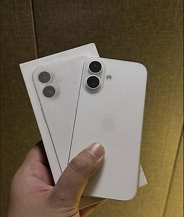 IPhone 16, 128 GB, Ağ, Zəmanət, Simsiz şarj, Face ID