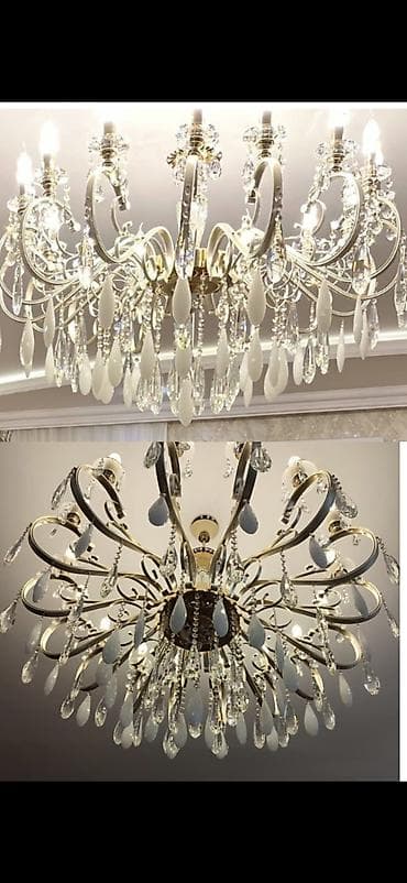 tekstil stul uzlukleri: Çılçıraq, 10 və daha çox lampa, Metal — 1