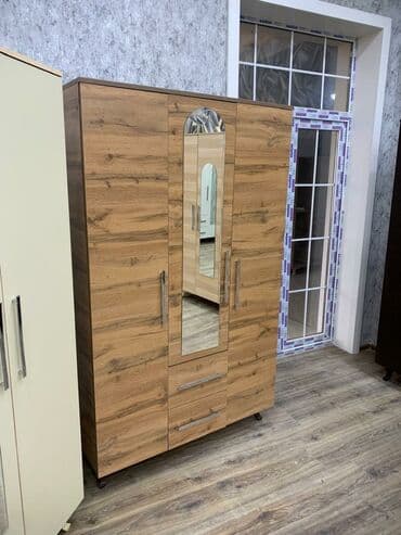 paltar işkafı: Yeni, Açılan, 3 qapılı Düz dolab, Qarderob, paltar dolabı — 5