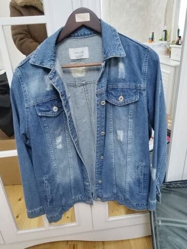 Аксессуары: Lezure markalı cins gödəkçə - Material: mavi denim - Ön tərəf — 2