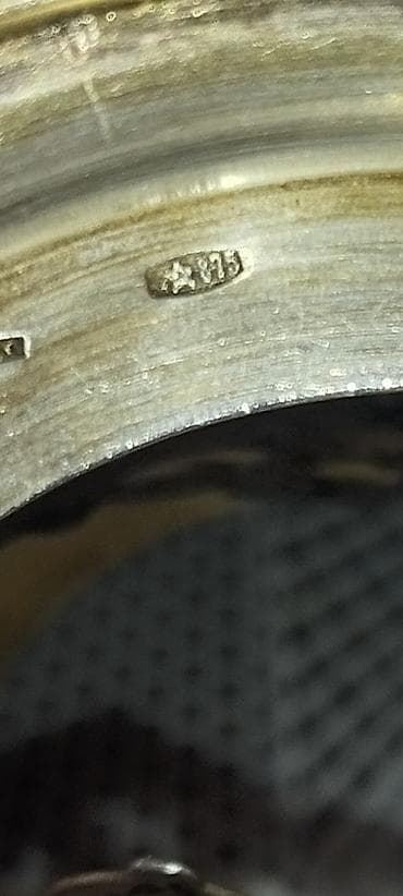 ikinci el su matoru: Gümüş stəkanaltı (podstakannik) - Material: 875 əyarlı gümüş (daxildə — 1