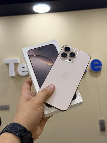 şarj: IPhone 16 Pro Max, 256 GB, Desert Titanium, Zəmanət, Kredit, Simsiz şarj — 1