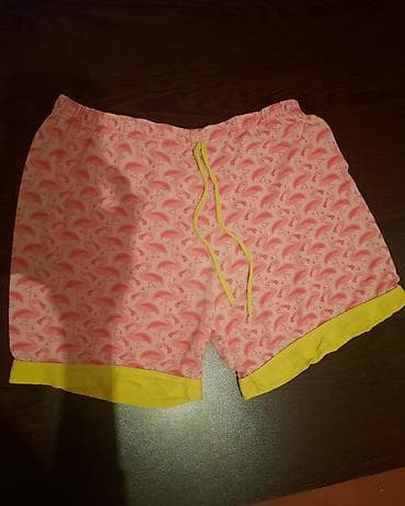 Qadın şortu – flamingo naxışlı - Model: qısa ev/istirahət şortu -