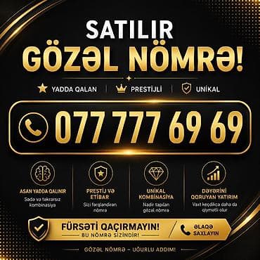 Gözəl mobil nömrə satılır: 077 777 69 69 Xüsusiyyətlər: - Yadda qalan